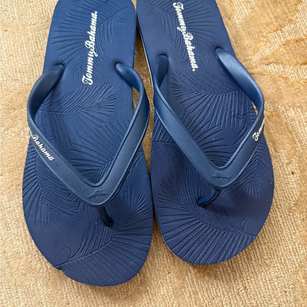 Tommy Bahama Men's Navy Flip Flops